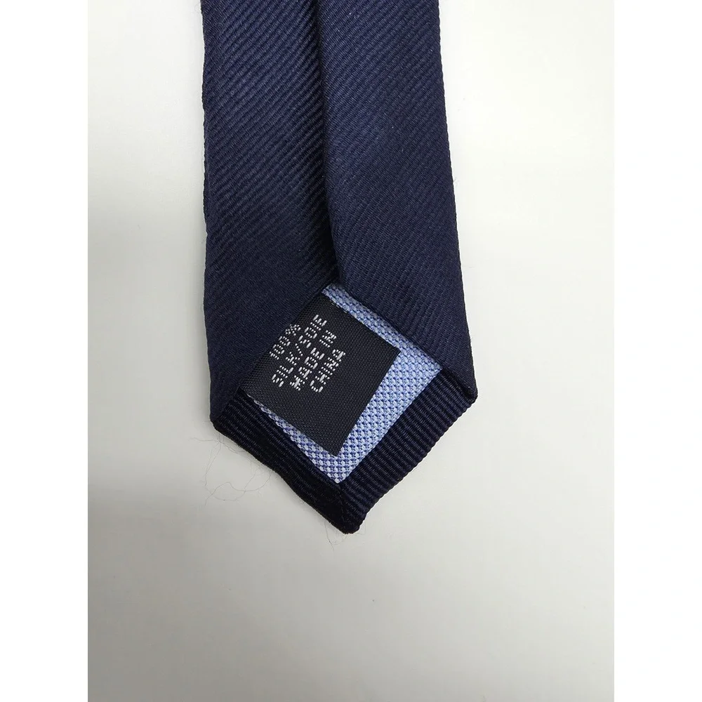 Vintage Tommy Hilfiger 100% Silk Geometric Yellow Blue Short Tie 55